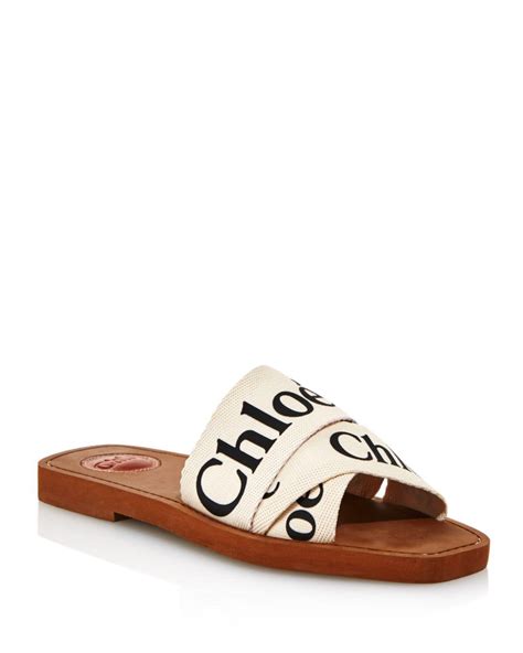 chloe woody slides|chloe woody flat mule sandal.